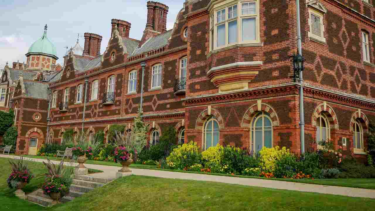 Vista di Sandringham House, come dormire a casa della Regina