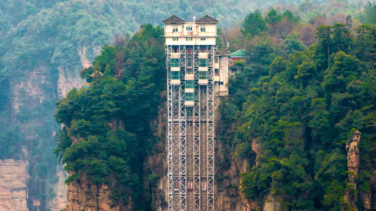 ascensore panoramico alto mondo