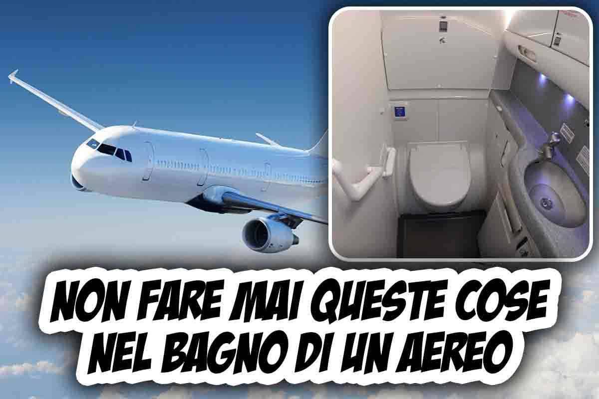 Cose da non fare nel bagno di un aereo