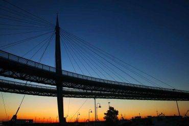 Ponte di Pescara al tramonto
