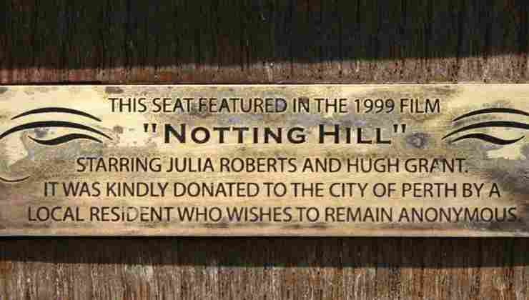 La panchina più famosa del cinema