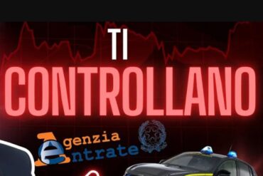 Scritta Ti controllano Agenzia delle entrate