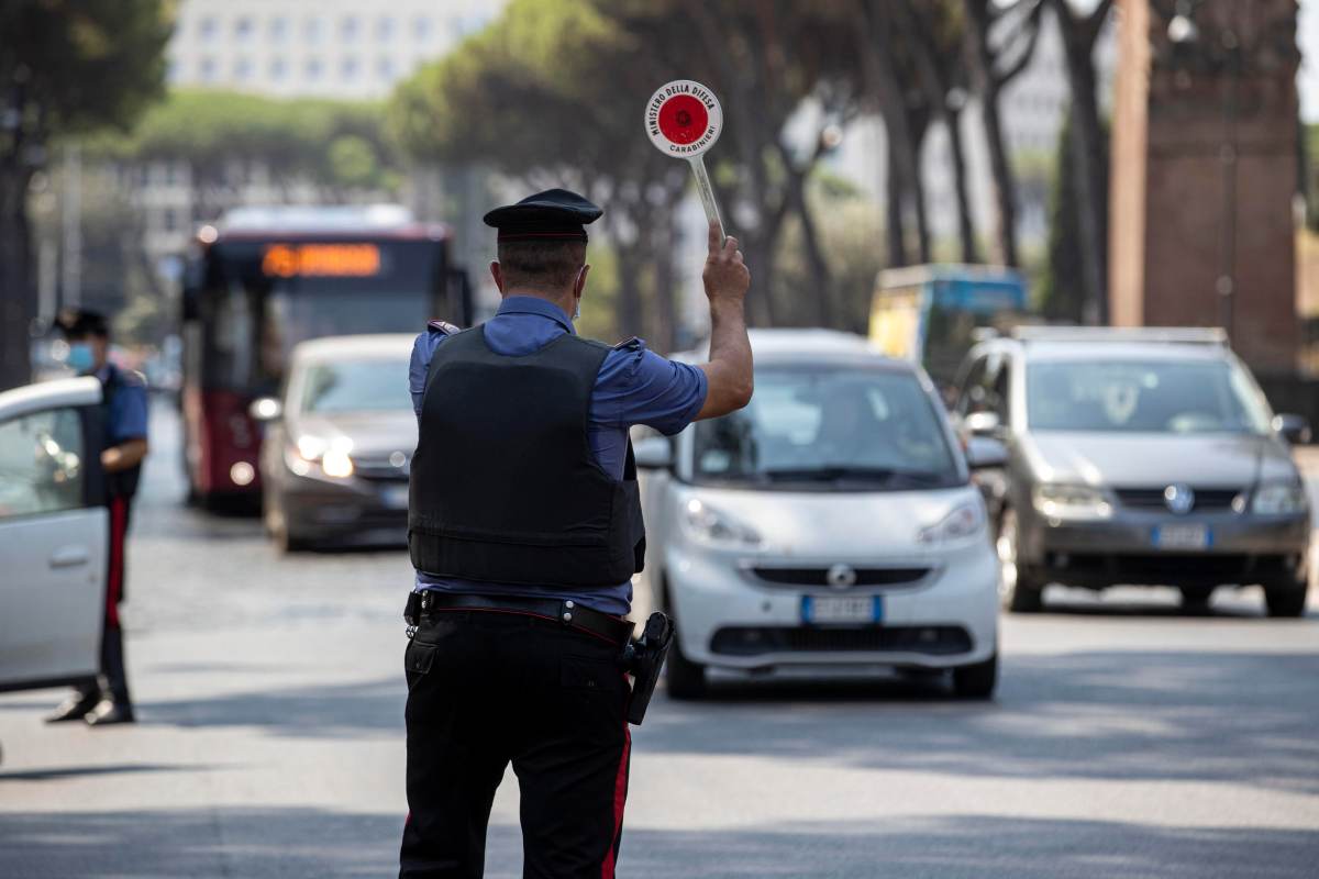 Posto blocco carabinieri