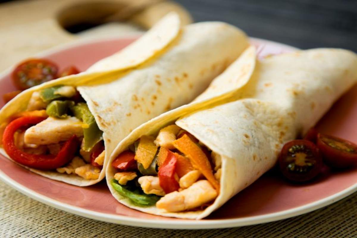 fajitas messicane con pollo
