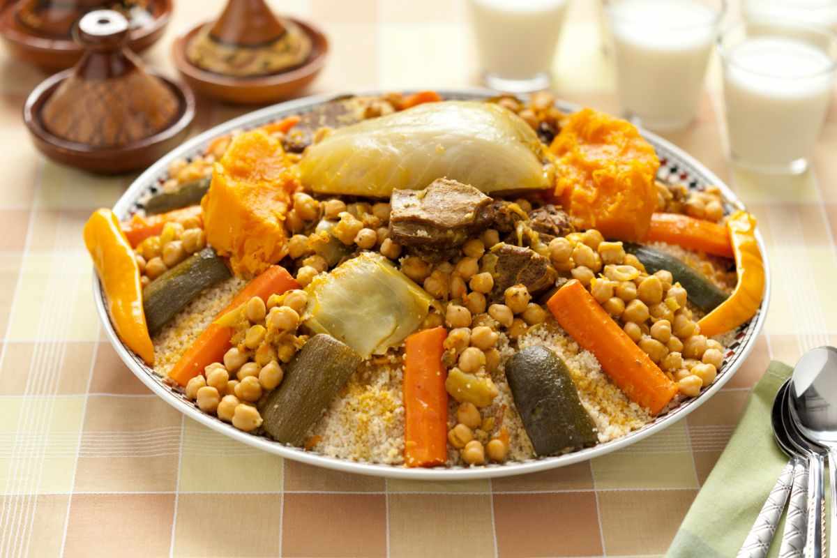 piatto di cous cous alla marocchina