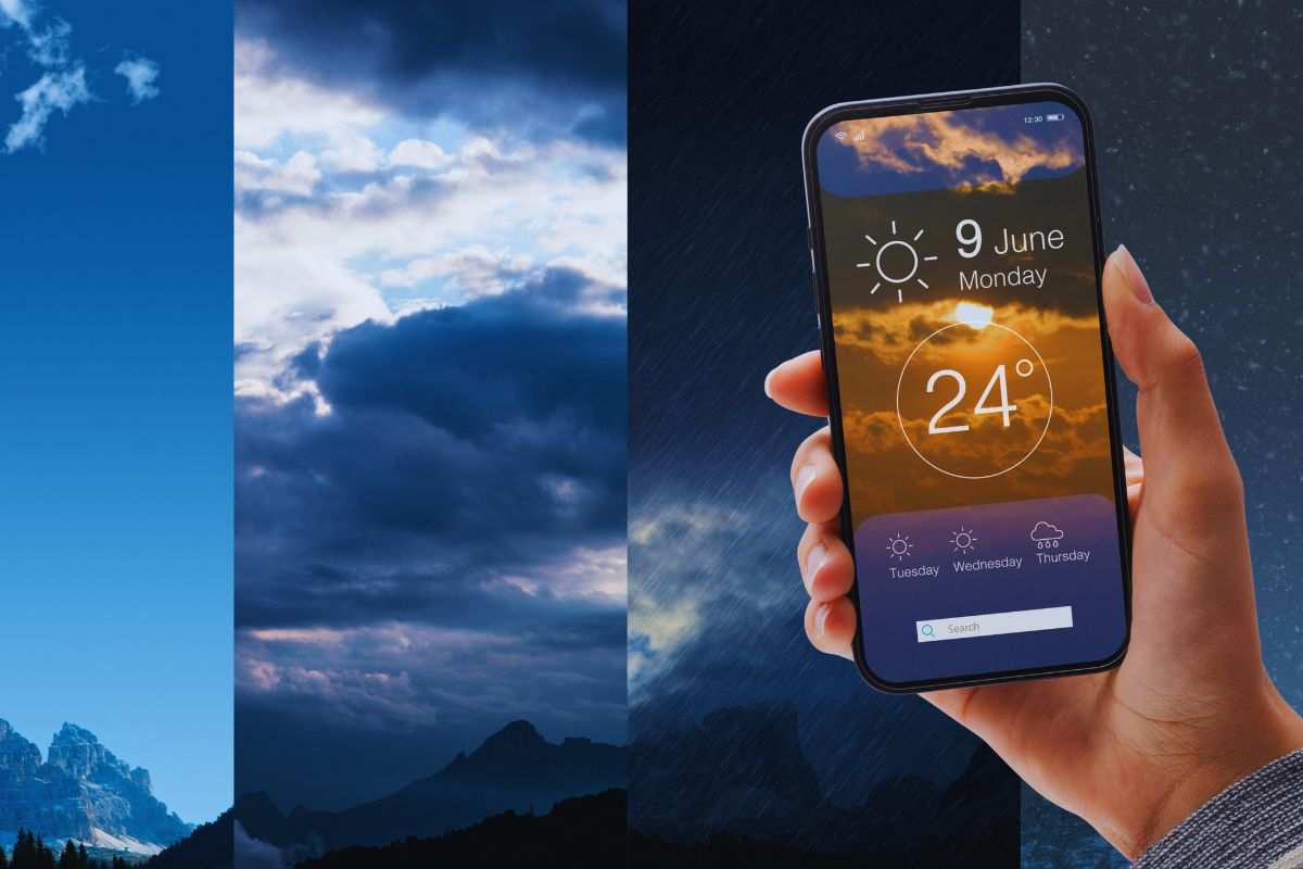 Vari scenari meteo e app previsioni
