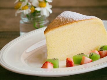 fetta di fluffy cheesecake