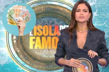 isola dei famosi logo veronica gentili e mani con banconote