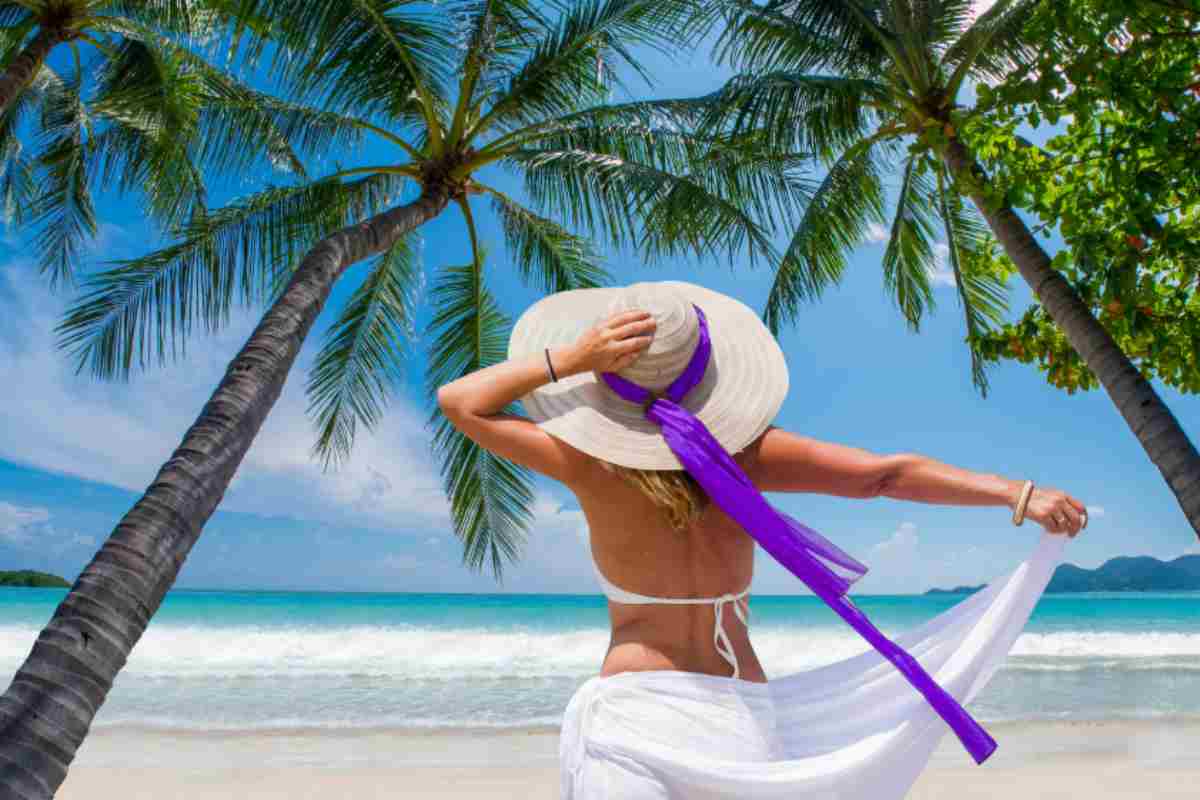 donna in vacanza