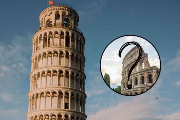 Torre di Pisa e Colosseo Roma