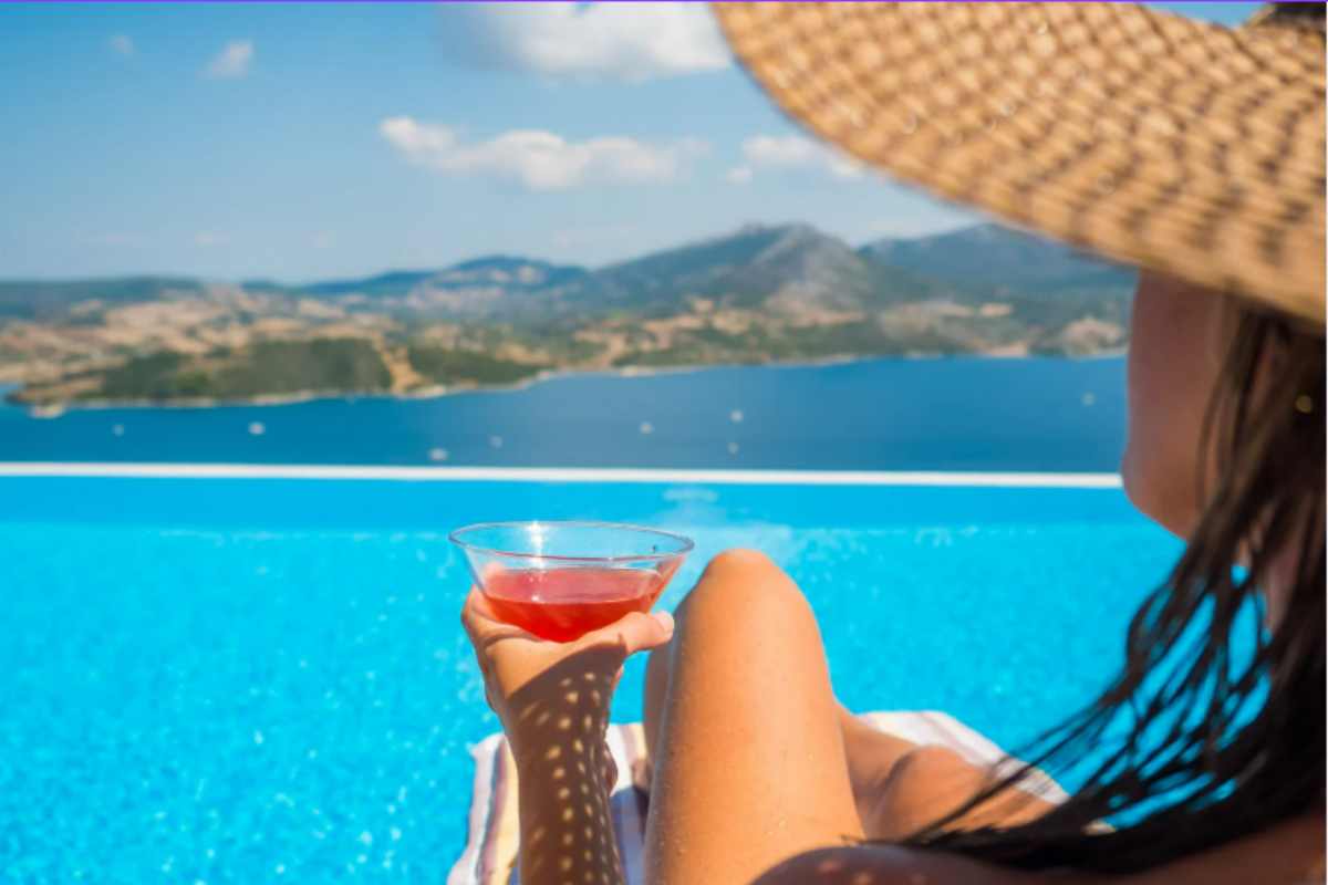 donna in vacanza