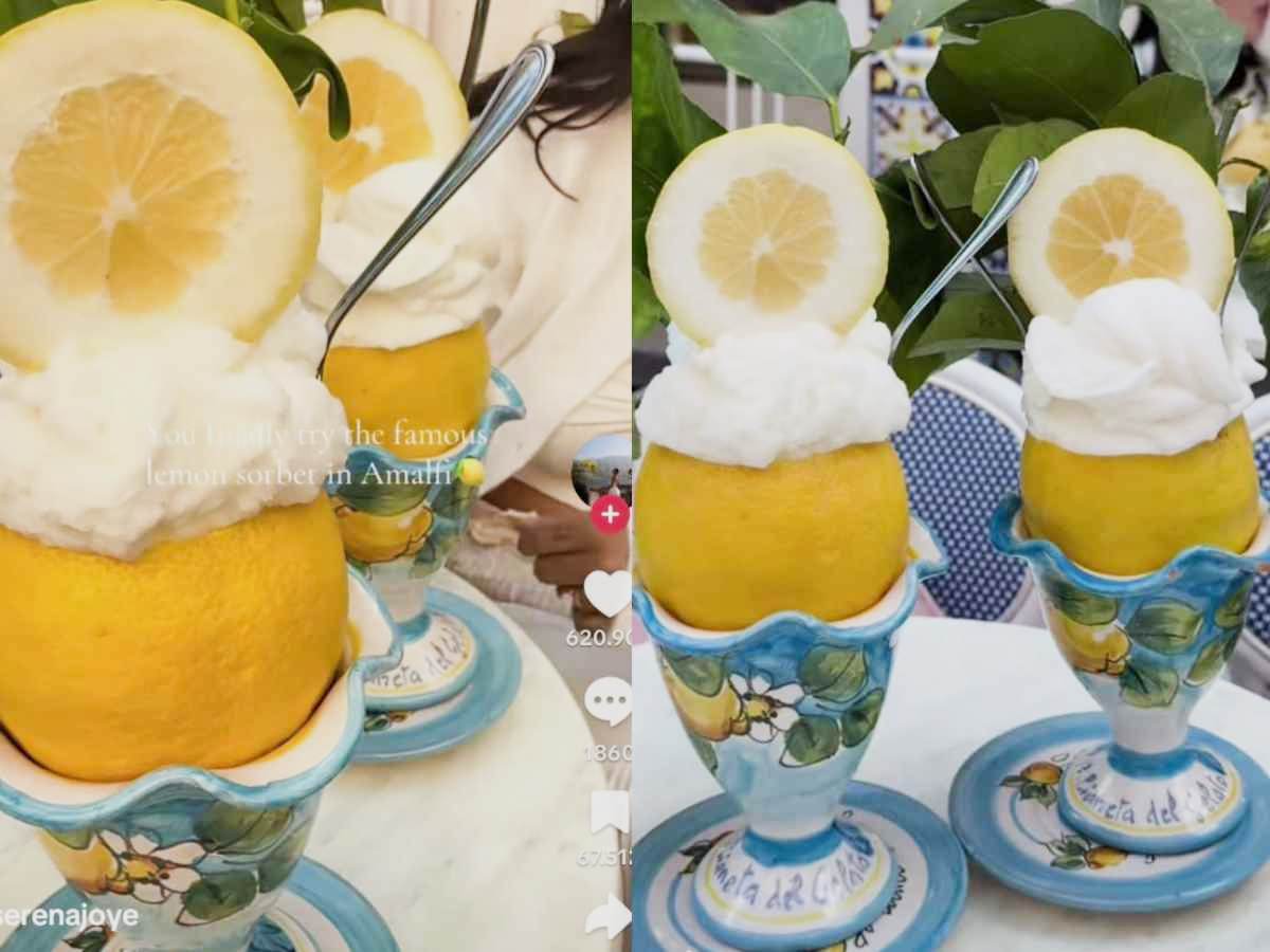 sorbetto al limone in coppa