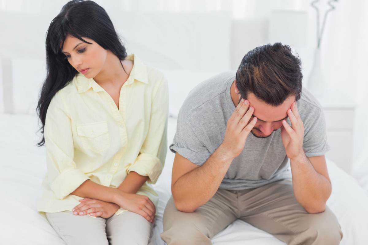 Coppia in freddo dopo litigio