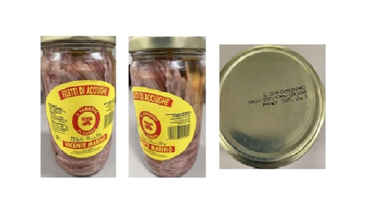 Filetti acciughe richiamati