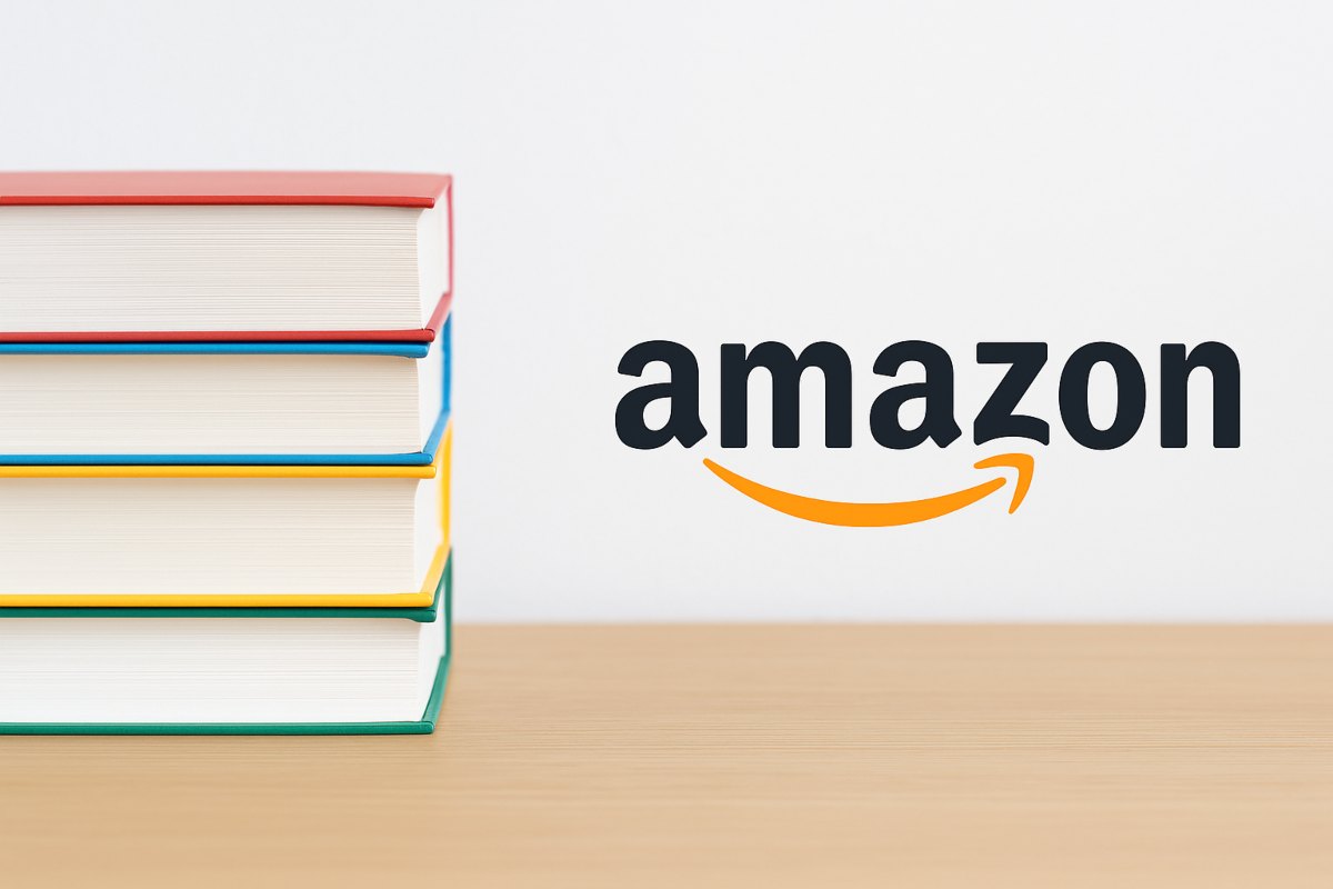 Libri scolastici e logo Amazon
