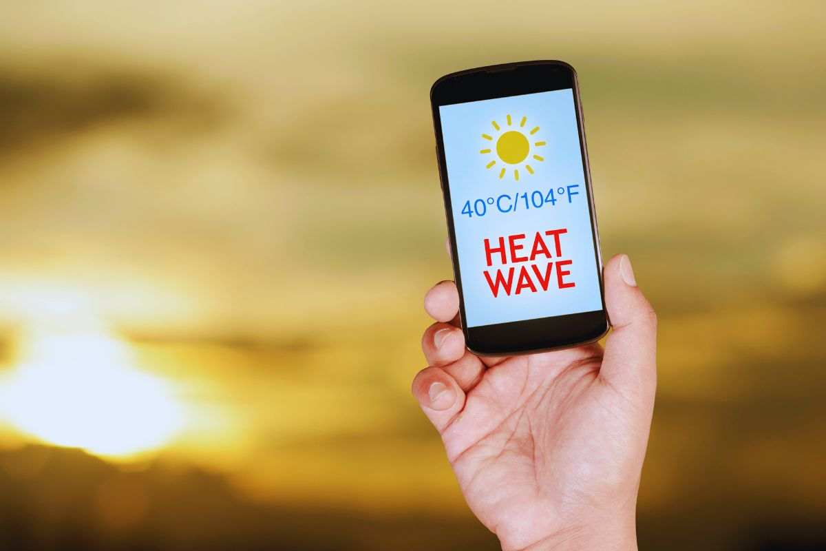 App meteo che allerta sull'ondata di caldo