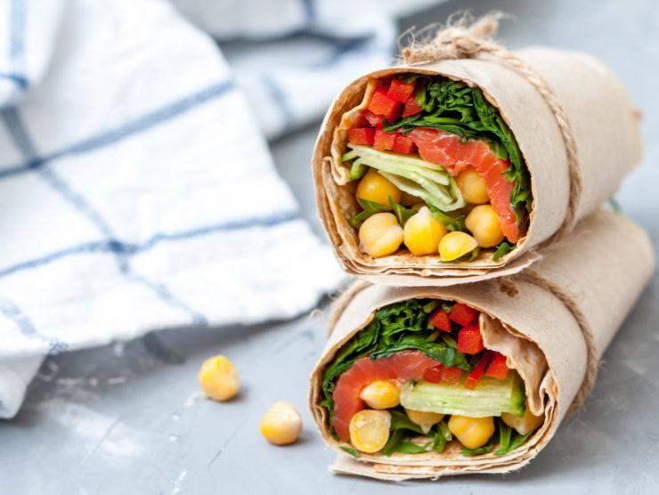 wrap farcito con verdure