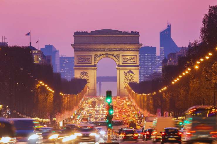L'arco di trionfo di Parigi