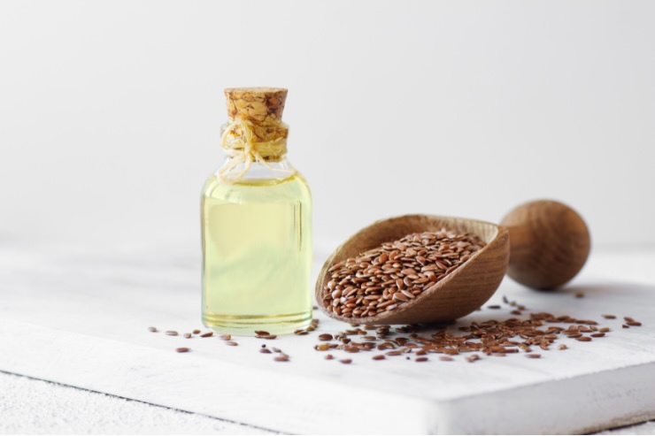 boccetta e semi di lino 