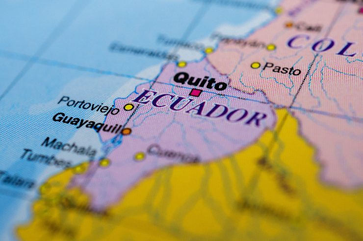 Cartina dell'Ecuador