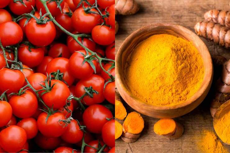Pomodori e curcuma