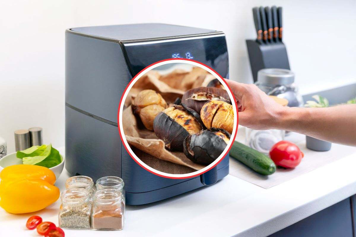 friggitrice ad aria e castagne