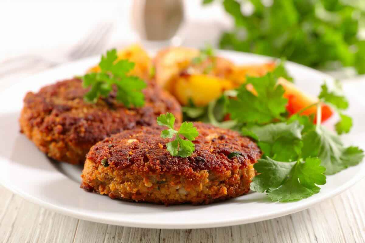 Cotolette arancioni, verdura