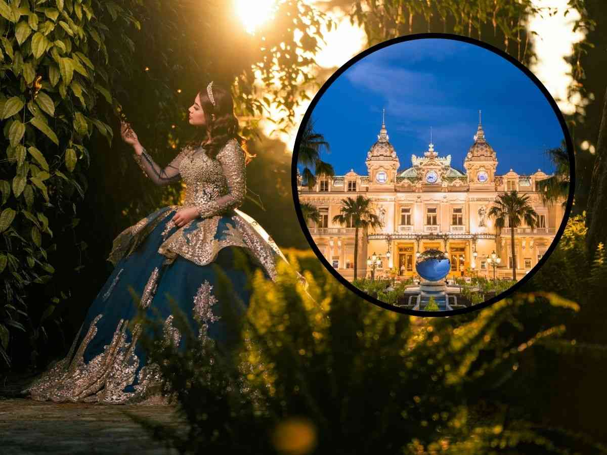 sfondo principessa e tondo con castello