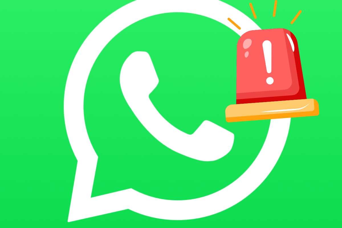 logo whatsapp e singolo allerta