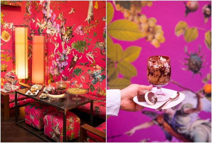 Collage dolci che accompagnano il caffè al Chiostro del Bramante