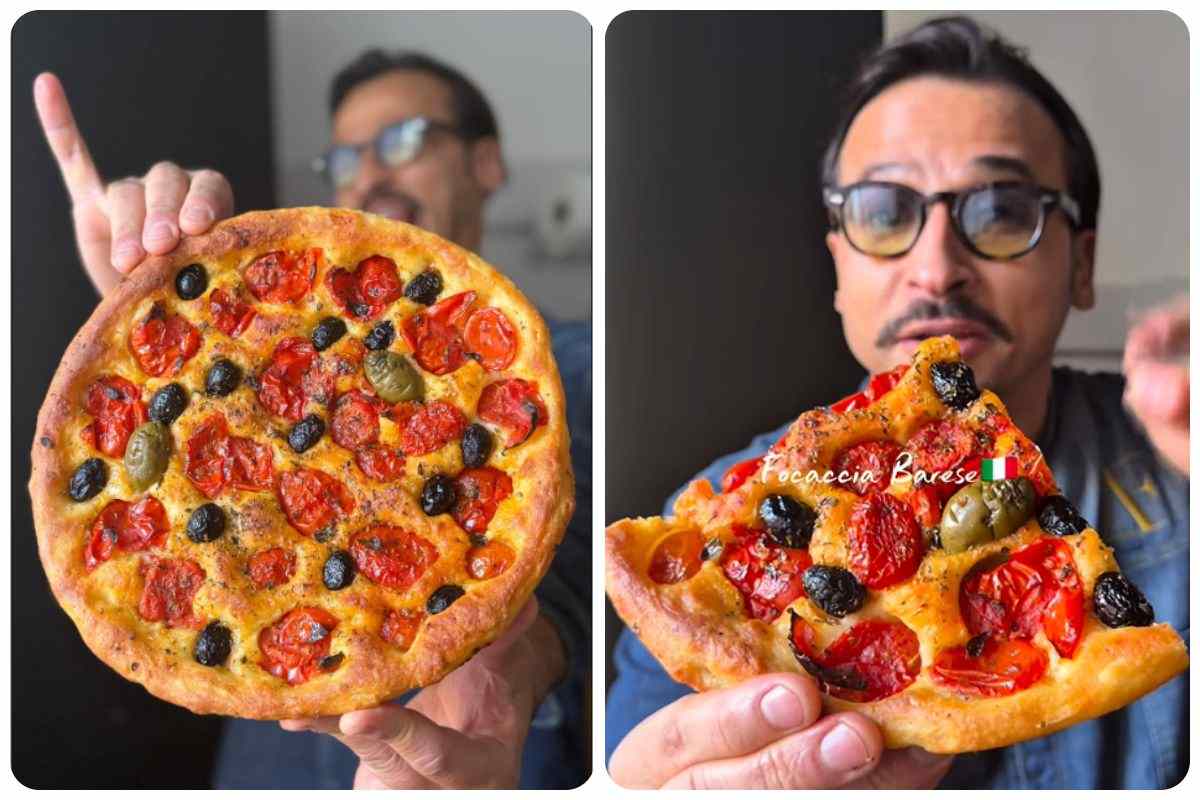 Focaccia barese e Francesco Aquila