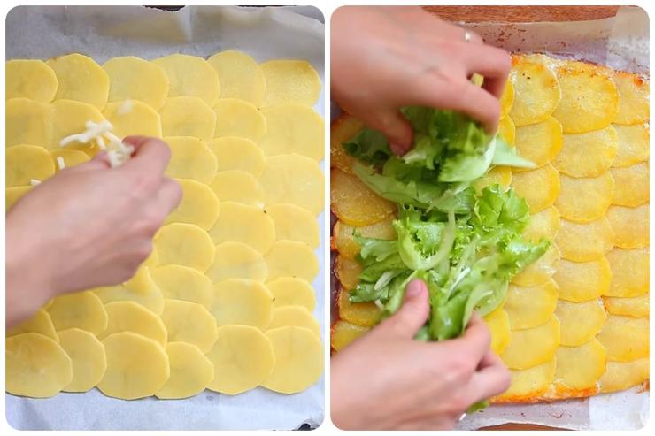 Toast di patate condimento