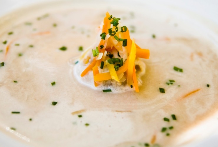 Vellutata di castagne con scorza d'arancia