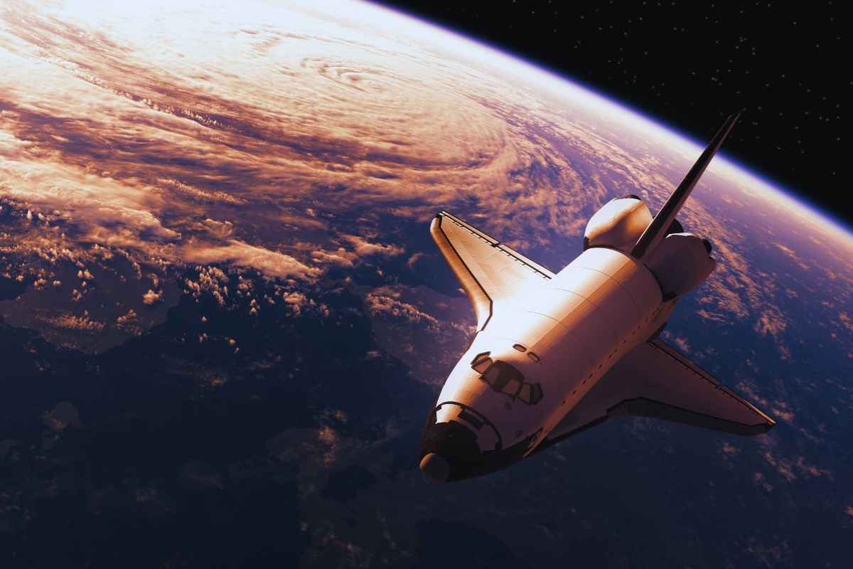 Shuttle spaziale in orbita