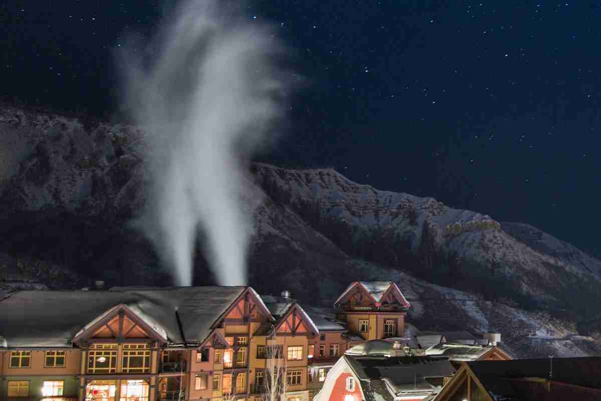 borgo natalizio dall'alto