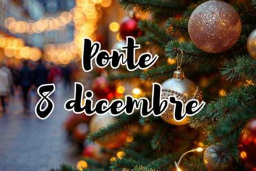 Albero di Natale e scritta "ponte 8 dicembre"