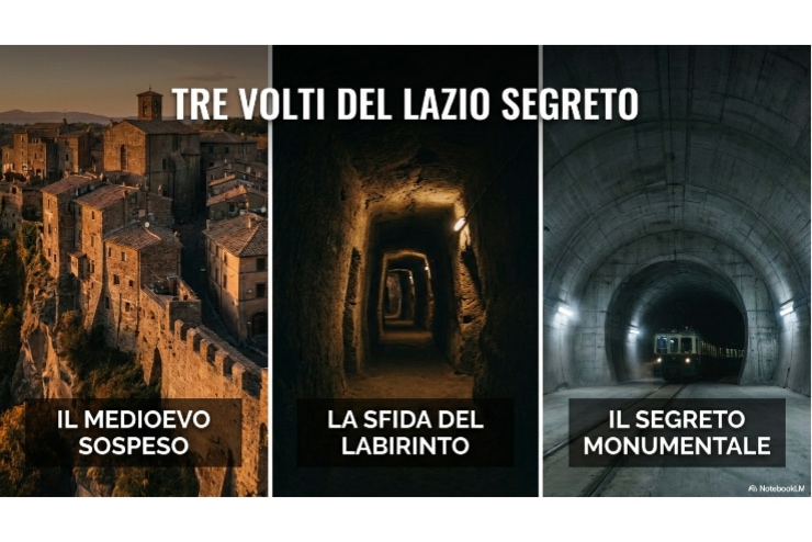 SCEGLI LA TUA AVVENTURAVitorchiano: Il Medioevo alla luce del sole. Orte: L'ingegneria nelle viscere della terra. Sorrette: La grandezza della storia moderna.