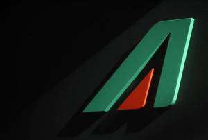 An Alitalia's logo is seen inside the ne