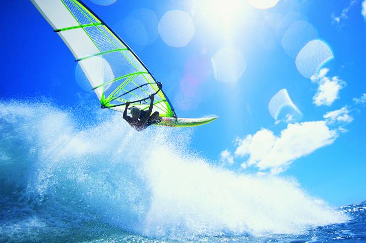 Man Windsurfing